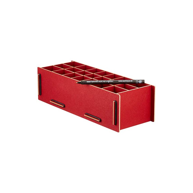 Werkhaus XL Pencil Box Dark Red 515g SON2007-27 19 Count