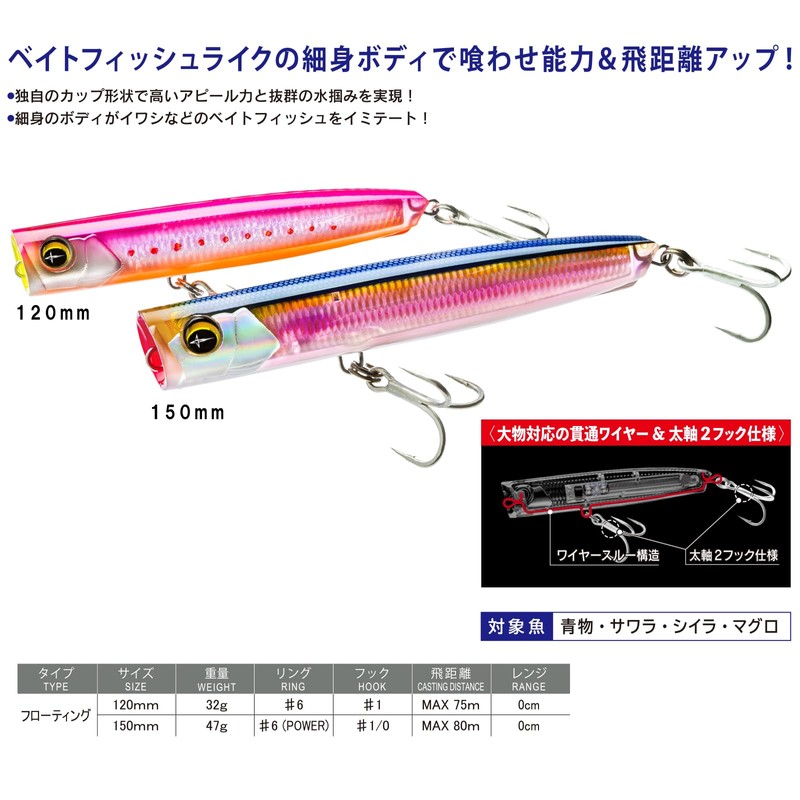 DUEL Sonic Boom SB Pop 150mm Floating Kayred Shiner Shore