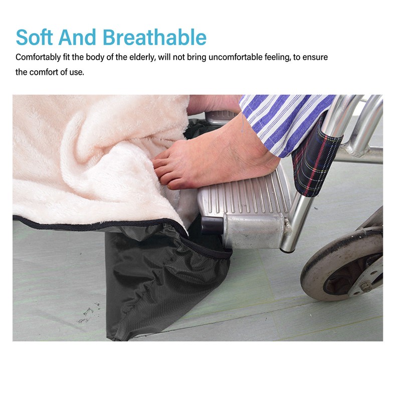 Wheelchair Blanket Thickened Waterproof Soft Washable Keep Warm Half Wrapped