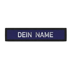 Copytec Name Plate Patch Blue Silver Name Fire Brigade Individual Emergency Doctor #32143