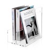 2 Pack Clear Acrylic Magazine File Holder, Single Slim Vertical
