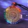 Dije Collar Orgonita Om Aum Omega 7 Chakras Protección Espiritual