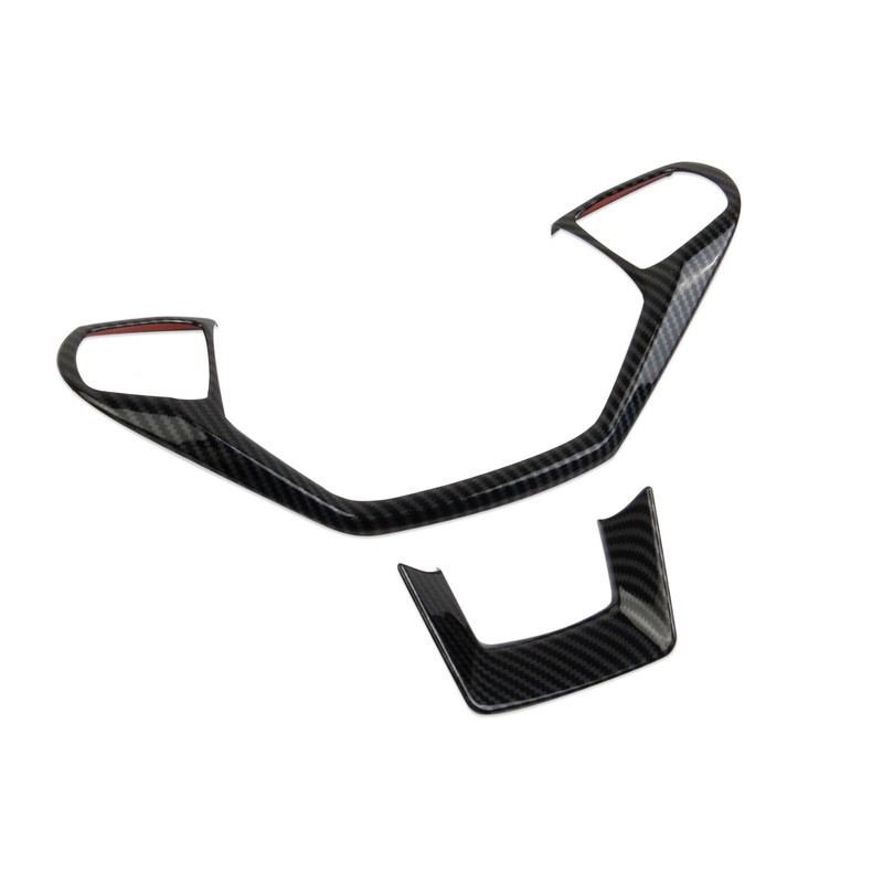 Korlot Carbon Fiber Style Interior Steering Wheel Cover Trim Accessories