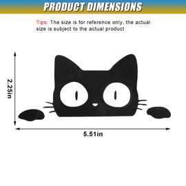 UHANBUT Cute Cat Car Decal, Vinyl Sticker, Waterproof Car Bumpr Sticker Decal, Automotive Exterior Decorations Accessory for Cars, Truck, Motorcycle, SUV (Black)