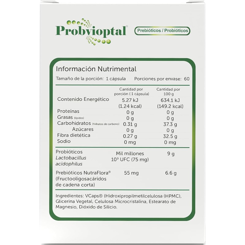 Bomuca - Probvioptal 60 Cápsulas, Probióticos y Prebióticos, 14,000 millones