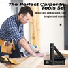 3D Speed Square Tools 22.5-90° Aluminum Alloy Combination Set Square