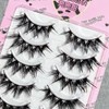 5 Pairs Wet Eyelashes False Eyelashes Japanese Thick Anime False