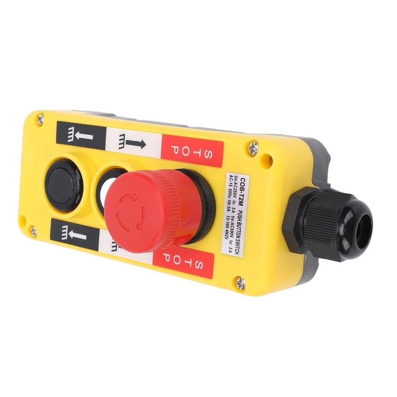 Hoist Button Control, Emergency Stop, Up Down Crane Pendant Switch,