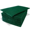 10 Pack of Heavy Duty Green Catering Kitchen Sponge Scourer