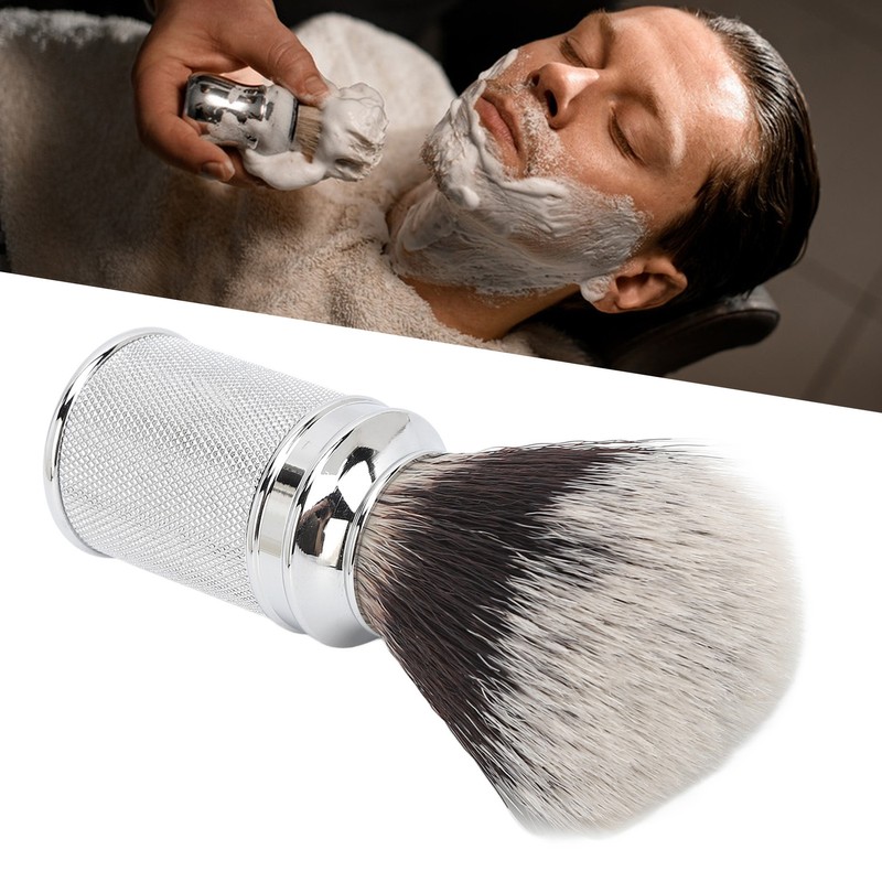 Barber Lathering Brush Soft Nylon Hair Quick Dry Anti Slip