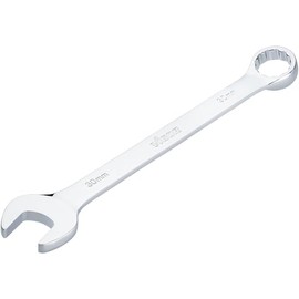 VIGOR Combination Spanner V7740-30 SW 30 mm Long Version 15 Degree Offset External Hexagonal and Double Hexagonal Profile Chrome-Plated and Polished