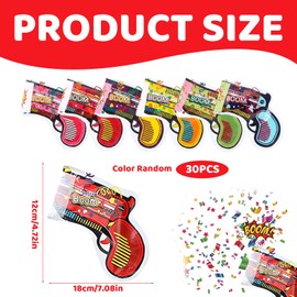 30 Pcs Party Poppers, Inflatable Confetti Fun Poppers Confetti Bomb Wedding,Birthdays, Celebrations, for Events, Carnivals, Anniversary, Valentine'S Day, New Years, Party Supplies,Halloween