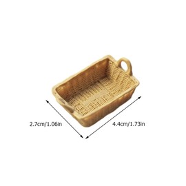 HOMSFOU Home Decor 1/12 Dollhouse Food Bread Basket: Mini Miniature Food Basket Dollhouse Decoration Accessories Dollhouse Supply Culture 4 Pieces Home Accessories