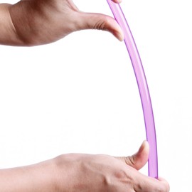 Dakoufish Reusable Smoothie Straws 9 inch Long Wide Mouth Clear Plastic Straight Drinking Straws Set of 8 with Cleaning Brush (mix4color, 9 inch)