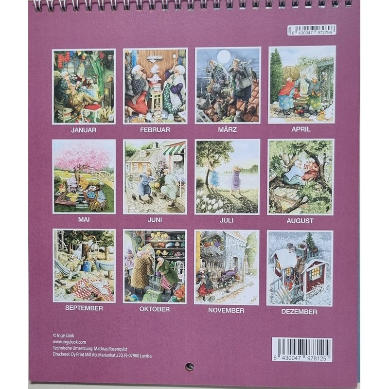 Look Wall Calendar 2026 German Edition 25.5 x 22 cm