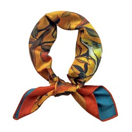 Julunar Silk Scarf for Women and Men with Double-sided Different Patterns Head Scarves Hair Wraps for Sleeping