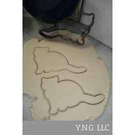 CAT SITTING SIDEWAYS OUTLINE LONG TAIL KITTY FELINE COOKIE CUTTER MADE IN USA PR4270