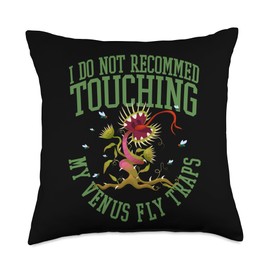 Venus Fly Trap Plant Owner Terrarium Seeds Plants Live Throw Pillow