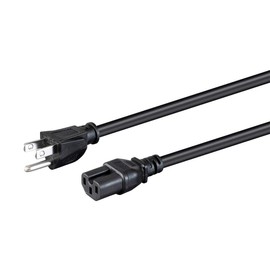 Monoprice Monoprice Heavy Duty Power Cord - NEMA 5-15P to IEC 60320 C15, 14AWG, 15A/1875W, 125V, SJT, 6ft, Black