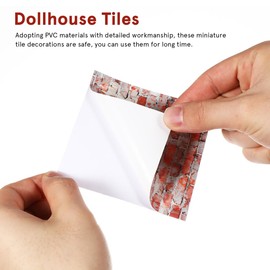 ABOOFAN 4 Sheets Dollhouse Wallpaper Peel and Stick Miniatures Dolls House Floor Paper 1:12 Scale Dollhouse Accessories
