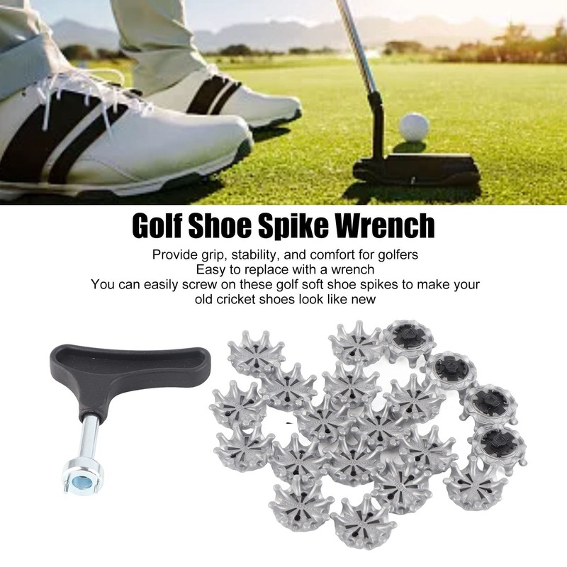 20Pcs Golf Shoe Spikes Golf Shoe Replacement Cleats Pins Removable