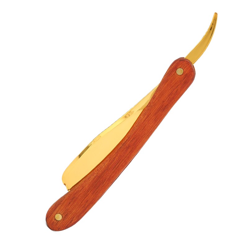 Old Style Straight Razor Rosewood Handle Straight Edge Barber Razor