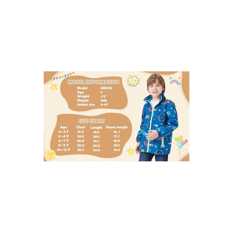 WICKHAM - chamarra impermeable para niños y niñas, con capucha