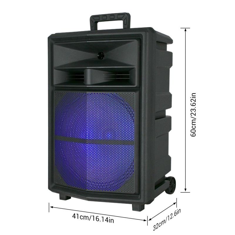 Universal 10000W Portable Bluetooth PA Speaker 15'' Subwoofer with Wired