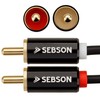 SEBSON RCA Audio Cable 10m, 2 male to 2 male