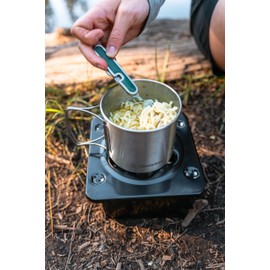Coghlan's Portable Folding Camp Stove – Compact, Lightweight Steel Cooking Stove for Camping, Backpacking, Hiking, or Emergency Use – Uses Canned Heat or Fuel Tablets, Black