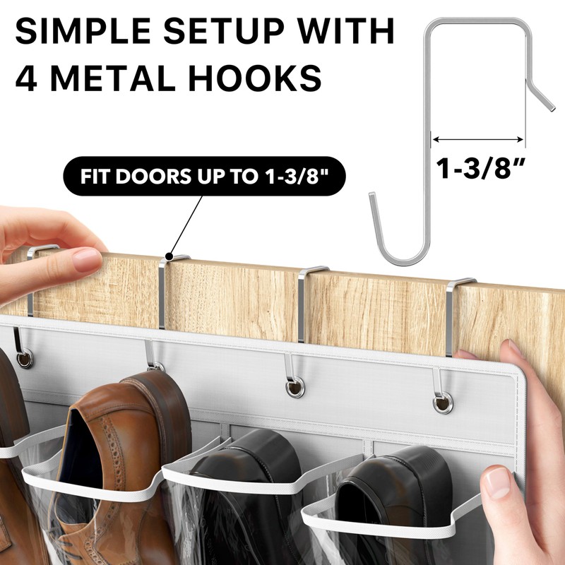 Simple Houseware 24 Pockets Large Clear Pockets Over The Door