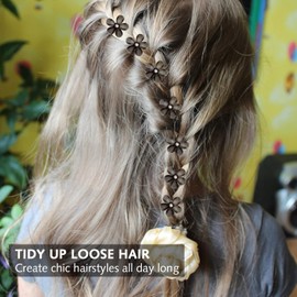 10 Pcs Mini Diamond Hair Claw Clips,Cute Flower Claw Clips,Sweet Mini Barrettes Hair Styling Accessories,Flower Hair Accessories,for Photograph,Daily,Party,Wedding