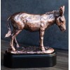 Rustic Western Farmhouse Ass Donkey Mule Electroplated Bronze Resin Figurine