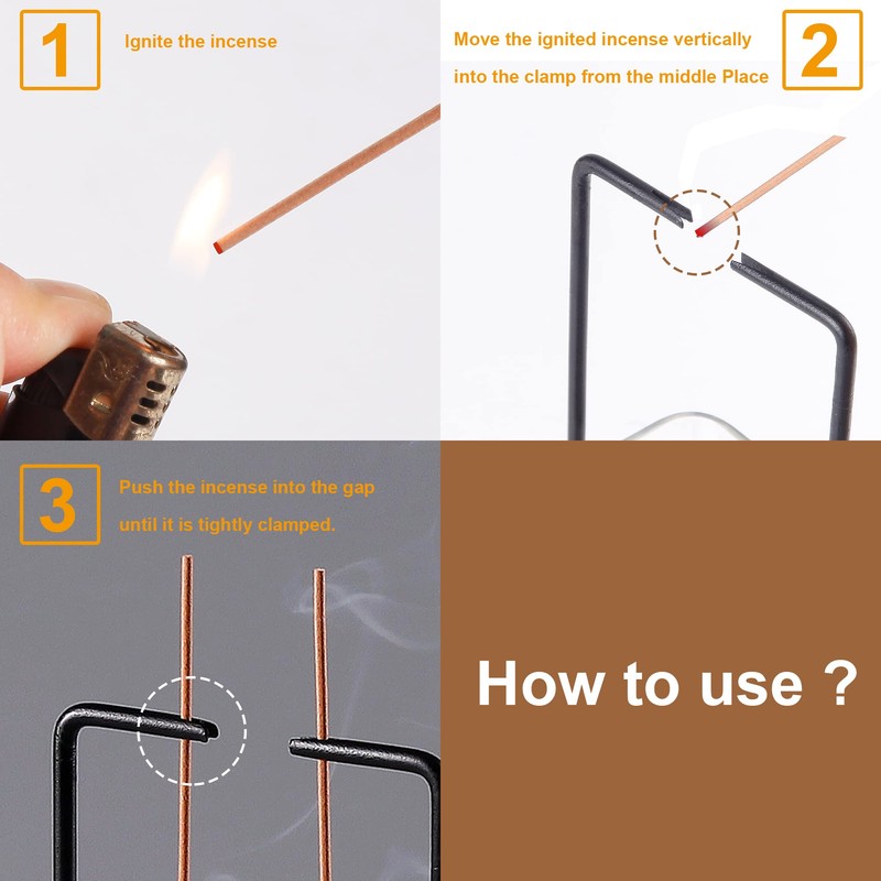 Hukalw Incense Holder for Sticks, Upside Down Incense Burner with