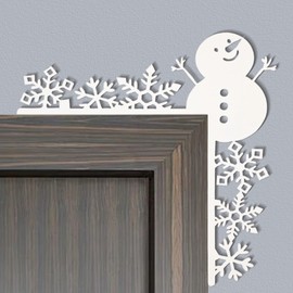 2025 New Wooden Christmas Door Toppers Decor, 8 Inch Top Door Frame Corner Sign Decorations, Funny Holiday Home Frame Party Ornament Windows Walls DIY Craft Christmas Wall Signs for Home Decor