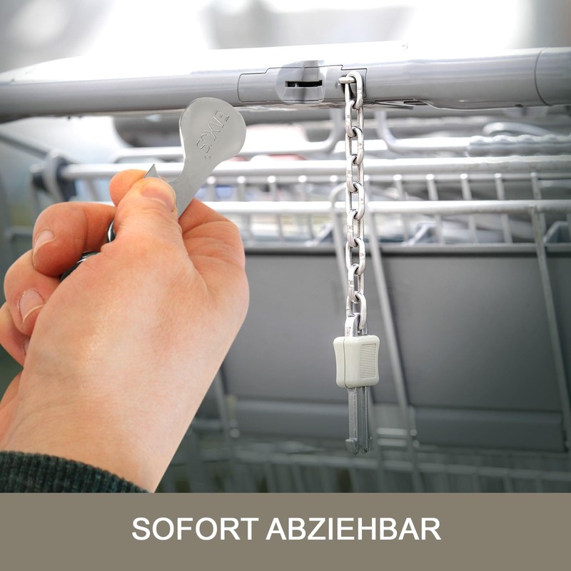 Eaxus® Stainless Steel Shopping Trolley Token with Key Ring, Silver