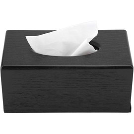 Funda de Caja de pañuelos de, Organizador de Papel Rectangular Moderno para pañuelos faciales para hogar, Oficina, Sala de Estar, recámara, baño, Cocina, Cambiador (Negro)