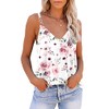 SAUKOLE Summer Tank Tops for Women V Neck Fashion Sleeveless