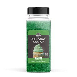 Birch & Meadow Sanding Sugar, Green, 1.1 lb. Colorful Sugar Crystals for Festive Holiday Baking