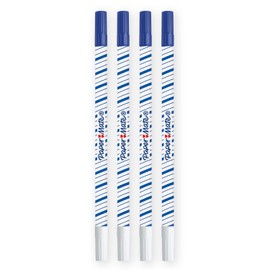 Paper Mate Magic+ Erasable Pen + Eradicator | Fine Point | Blue | 4 Count