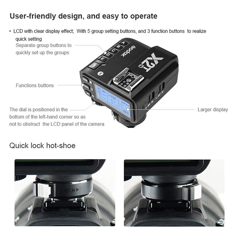 Godox X2T-N TTL 2.4G Wireless Flash Trigger Compatible with Nikon