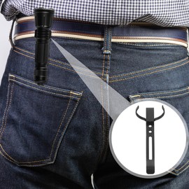 DOITOOL Holder torch, waistband torch holder, belt holder, torch holer, clip, pocket clip, metal clips, torch clip, made of metal, flashlight, waist clip