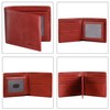 VISOUL Men's Leather Wallet with ID Window, RFID Protection, Genuine