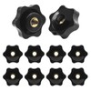 JJWNMLL 10PCS Clamping Screw Knob Star M8-Outer Diameter 38 Thumb