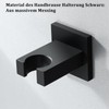 WRKMH Hand Shower Holder Black Brass Shower Head Holder Wall