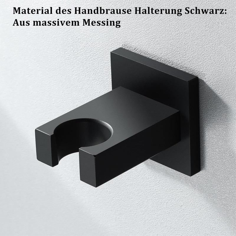 WRKMH Hand Shower Holder Black Brass Shower Head Holder Wall