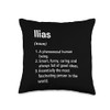 Ilias Name Definition Funny Dictionary Throw Pillow