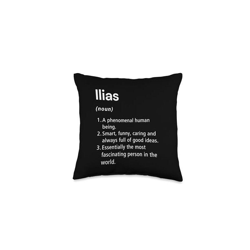 Ilias Name Definition Funny Dictionary Throw Pillow