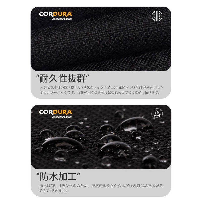 Project-cb Shoulder Bag, Diagonal Shaped, Smaller, Cordura Waterproof, Lightweight, YKK