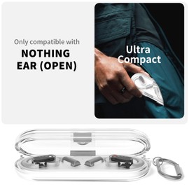 for Nothing Ear (Open) Case Cover, Transparent and Protective Clear TPU Case Compatible for Nothing Ear (Open) Charging Headphones with Keychain (Clear)